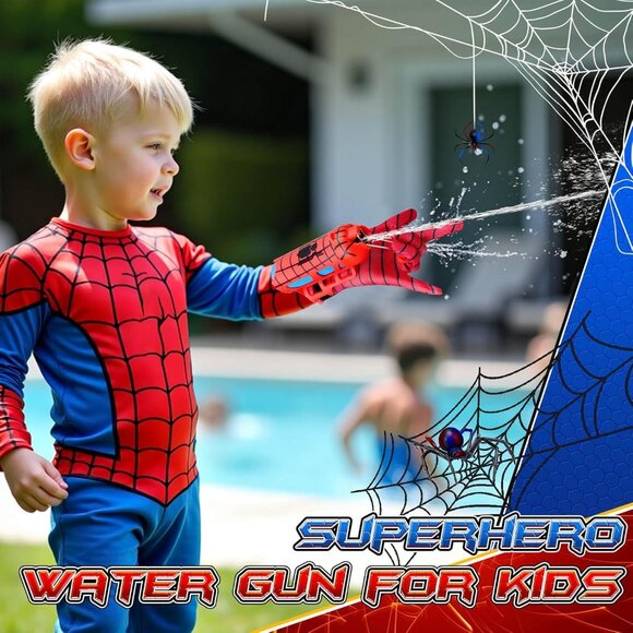 Water Blaster for Kids 4-8 Superhero Cosplay Toy for Outdoor Summer Fun(1 Set) - Picture 3 of 8